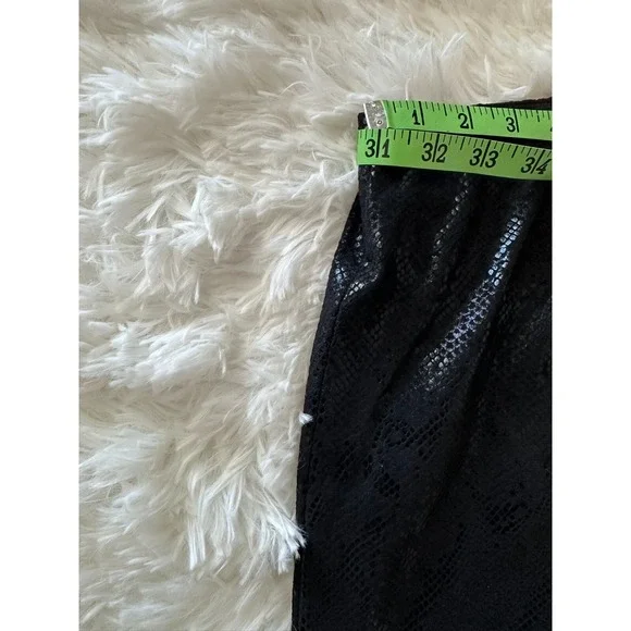 Zara Basic Women's Size XL Black Snake Print Zip Up Hem Legging Pant - Picture 7 of 13